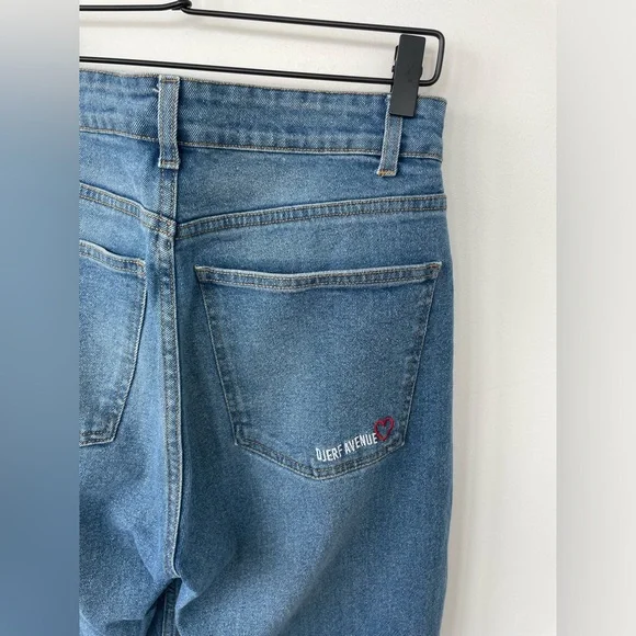 Djerf Avenue Women's Straight Leg Jeans - Blue - Picture 5 of 5